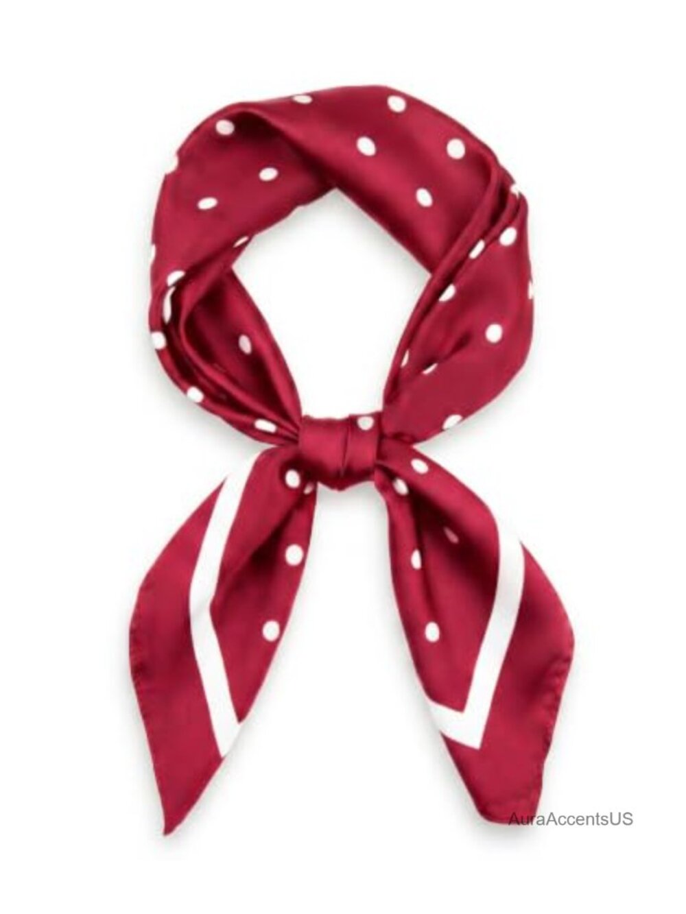 Satin-Feel Square Scarf Lightweight Polyester 27.5x27.5 Neck Scarf